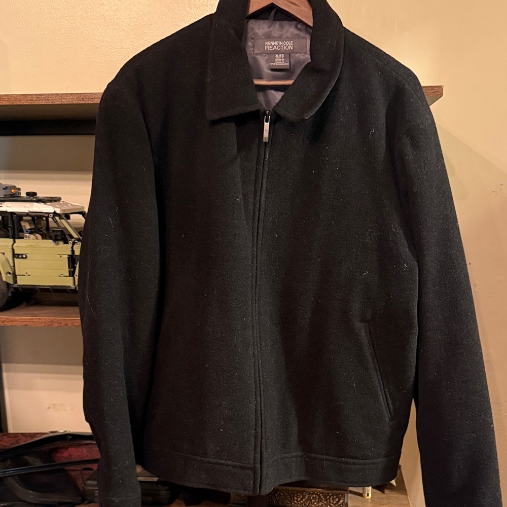 Kenneth Cole Classic Black Zip-Up Jacket